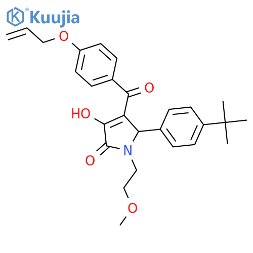 <br>4-(4-(Allyloxy)benzoyl)-5-(4-(tert-butyl)phenyl)-3-hydroxy-1-(2-methoxyethy l)-1H-pyrrol-2(5H)-one structure