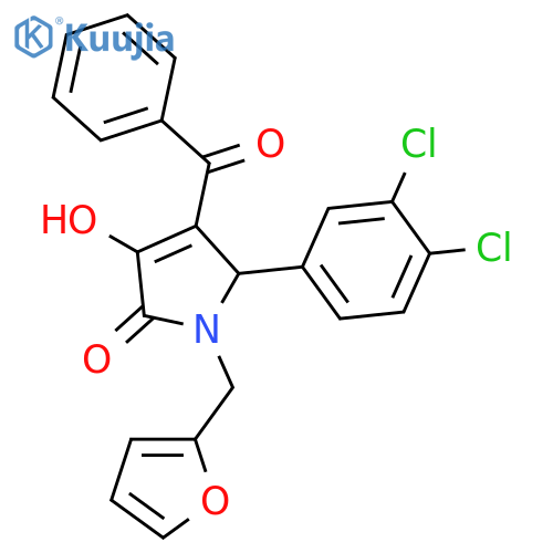 <br>4-Benzoyl-5-(3,4-dichlorophenyl)-1-(furan-2-ylmethyl)-3-hydroxy-1H-pyrrol-2 (5H)-one structure