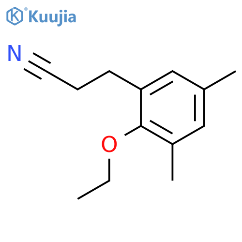 BENZENEPROPANENITRILE, 2-ETHOXY-3,5-DIMETHYL- structure