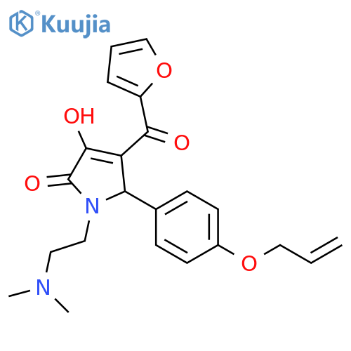 1-2-(dimethylamino)ethyl-4-(furan-2-carbonyl)-3-hydroxy-5-4-(prop-2-en-1-yloxy)phenyl-2,5-dihydro-1H-pyrrol-2-one structure