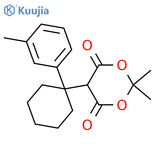 1,3-Dioxane-4,6-dione, 2,2-dimethyl-5-[1-(3-methylphenyl)cyclohexyl]- structure