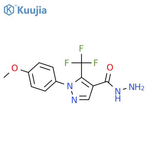 1-(4-Methoxyphenyl)-5-(trifluoromethyl)-1H-pyrazole-4-carbohydrazide structure
