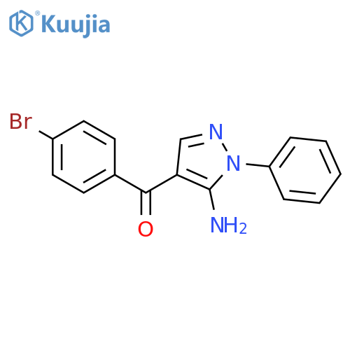 (5-amino-1-phenylpyrazol-4-yl)-(4-bromophenyl)methanone structure