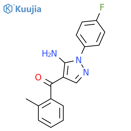 (5-AMINO-1-(4-FLUOROPHENYL)-1H-PYRAZOL-4-YL)(O-TOLYL)METHANONE structure