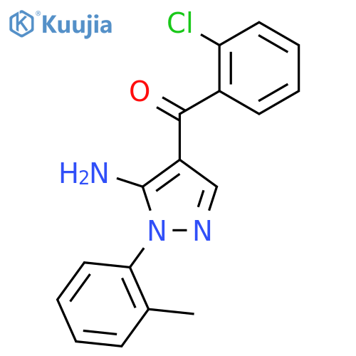 (5-amino-1-o-tolyl-1h-pyrazol-4-yl)(2-chlorophenyl)methanone structure