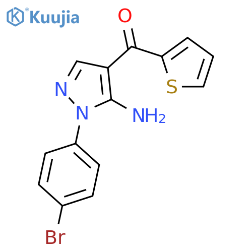 (5-AMINO-1-(4-BROMOPHENYL)-1H-PYRAZOL-4-YL)(THIOPHEN-2-YL)METHANONE structure