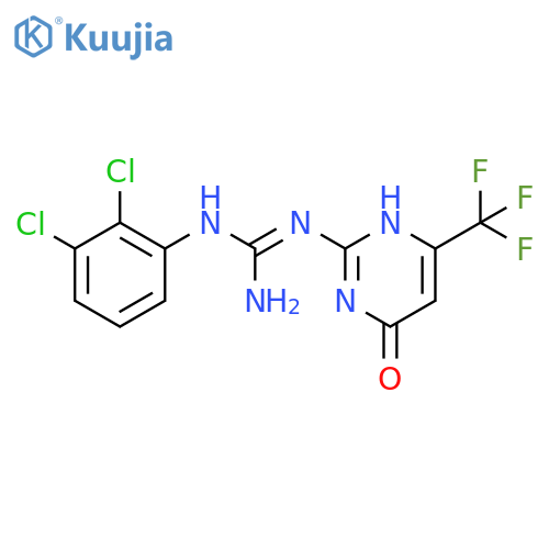 1-(2,3-dichlorophenyl)-2-[4-oxo-6-(trifluoromethyl)-1h-pyrimidin-2-yl]guanidine structure