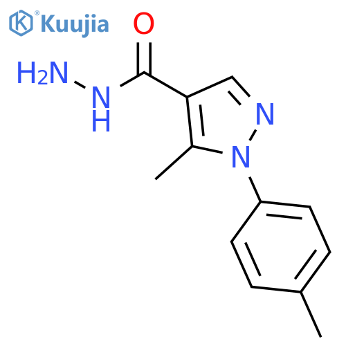 5-Methyl-1-p-tolyl-1h-pyrazole-4-carbohydrazide structure