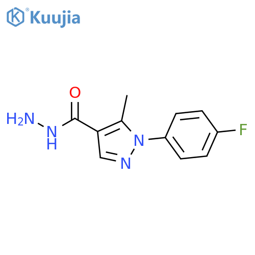 1-(4-Fluorophenyl)-5-methyl-1H-pyrazole-4-carbohydrazide structure