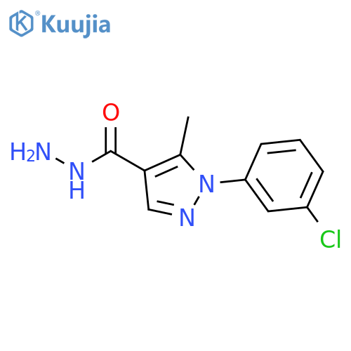 1-(3-chlorophenyl)-5-methyl-1h-pyrazole-4-carbohydrazide structure