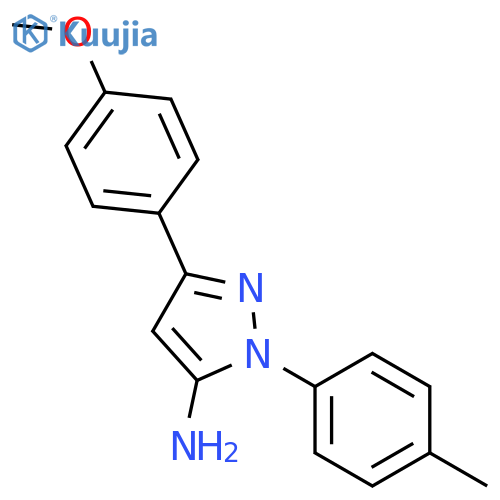 3-(4-METHOXYPHENYL)-1-(4-METHYLPHENYL)-1H-PYRAZOL-5-AMINE structure