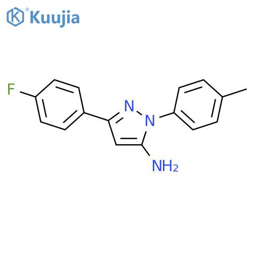 3-(4-fluorophenyl)-1-(4-methylphenyl)-1H-pyrazol-5-amine structure