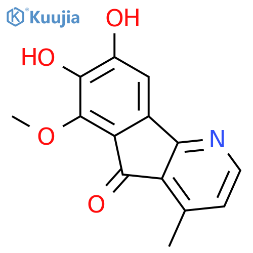 5H-Indeno[1,2-b]pyridin-5-one, 7,8-dihydroxy-6-methoxy-4-methyl- structure