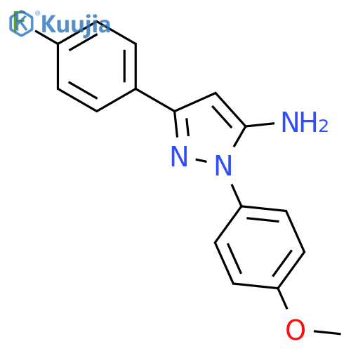 3-(4-FLUOROPHENYL)-1-(4-METHOXYPHENYL)-1H-PYRAZOL-5-AMINE structure