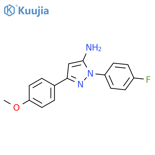 1-(4-fluorophenyl)-3-(4-methoxyphenyl)-1h-pyrazol-5-amine structure