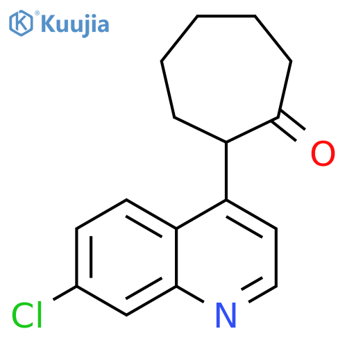 Cycloheptanone, 2-(7-chloro-4-quinolinyl)- structure