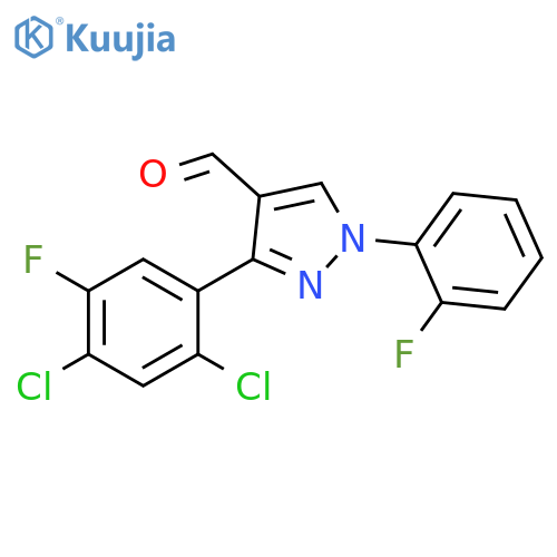 3-(2,4-DICHLORO-5-FLUOROPHENYL)-1-(2-FLUOROPHENYL)-1H-PYRAZOLE-4-CARBALDEHYDE structure