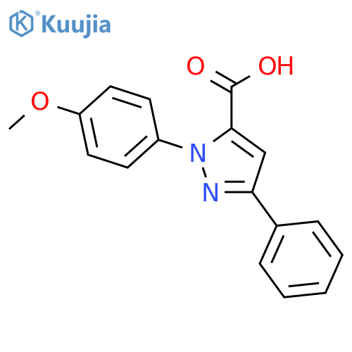 1-(4-Methoxyphenyl)-3-phenyl-1H-pyrazole-5-carboxylic acid structure