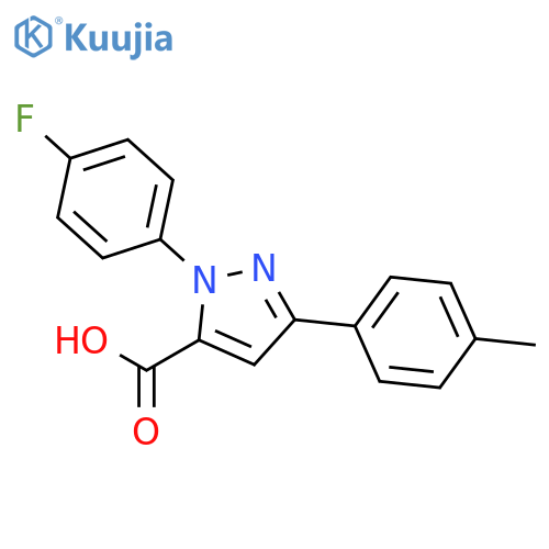 1-(4-FLUOROPHENYL)-3-P-TOLYL-1H-PYRAZOLE-5-CARBOXYLIC ACID structure