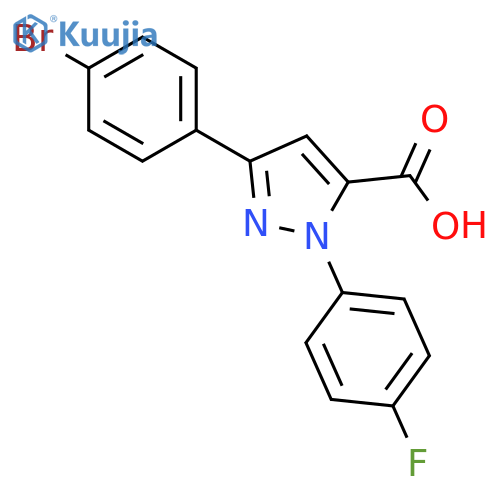 3-(4-BROMOPHENYL)-1-(4-FLUOROPHENYL)-1H-PYRAZOLE-5-CARBOXYLIC ACID structure