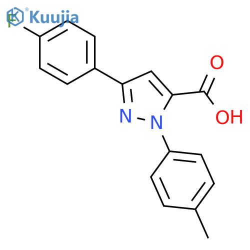 3-(4-FLUOROPHENYL)-1-P-TOLYL-1H-PYRAZOLE-5-CARBOXYLIC ACID structure
