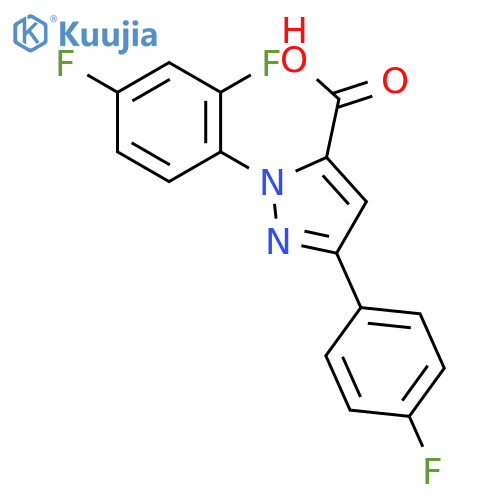 1-(2,4-DIFLUOROPHENYL)-3-(4-FLUOROPHENYL)-1H-PYRAZOLE-5-CARBOXYLIC ACID structure