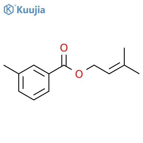 Benzoic acid, 3-methyl-, 3-methyl-2-butenyl ester structure