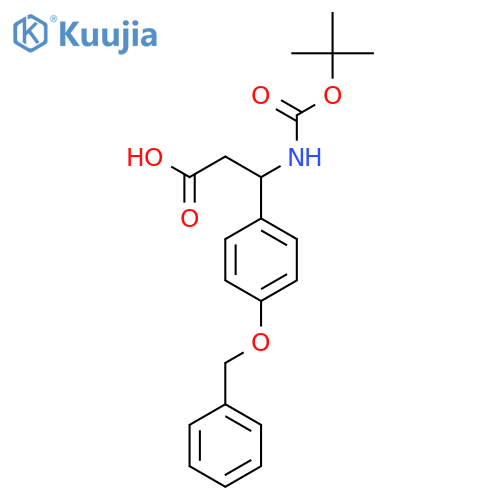 3-4-(benzyloxy)phenyl-3-{(tert-butoxy)carbonylamino}propanoic acid structure