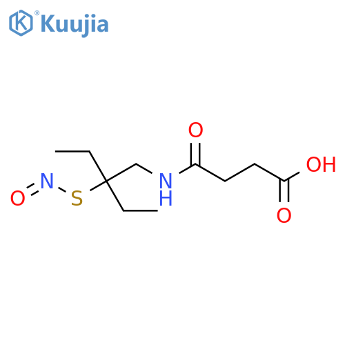 Butanoic acid, 4-[[2-ethyl-2-(nitrosothio)butyl]amino]-4-oxo- structure