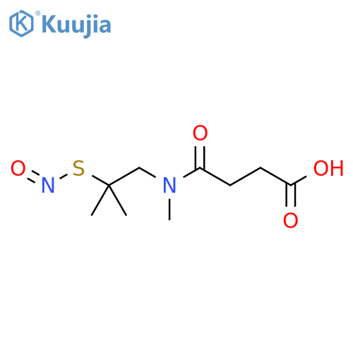 Butanoic acid, 4-[methyl[2-methyl-2-(nitrosothio)propyl]amino]-4-oxo- structure