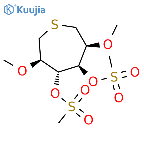 D-Glucitol, 1,6-dideoxy-1,6-epithio-2,5-di-O-methyl-, dimethanesulfonate structure