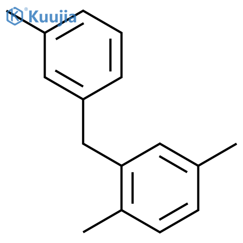 Benzene, 1,4-dimethyl-2-[(3-methylphenyl)methyl]- structure