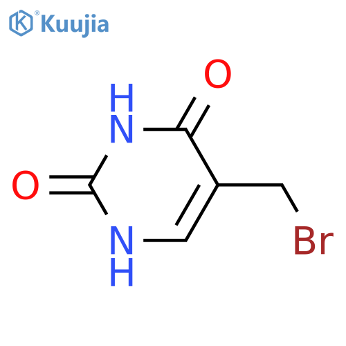 2,4(1H,3H)-Pyrimidinedione, 5-(bromomethyl)-, labeled with tritium (9CI) structure