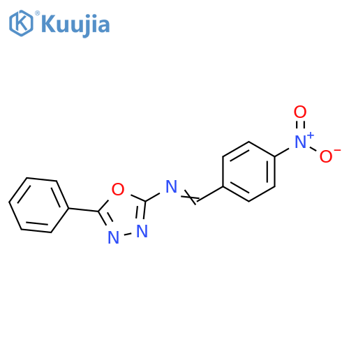 1,3,4-Oxadiazol-2-amine, N-[(4-nitrophenyl)methylene]-5-phenyl- structure