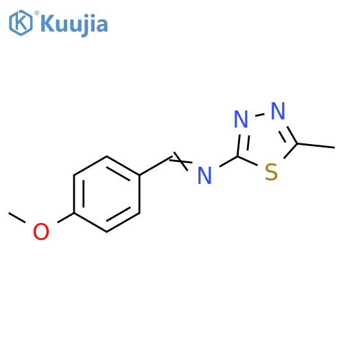 1,3,4-Thiadiazol-2-amine, N-[(4-methoxyphenyl)methylene]-5-methyl- structure