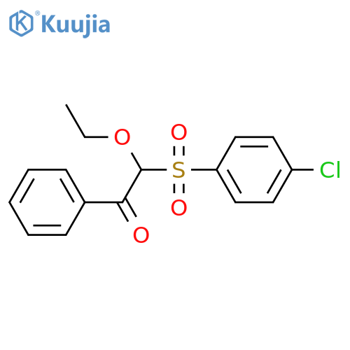 Ethanone, 2-[(4-chlorophenyl)sulfonyl]-2-ethoxy-1-phenyl- structure