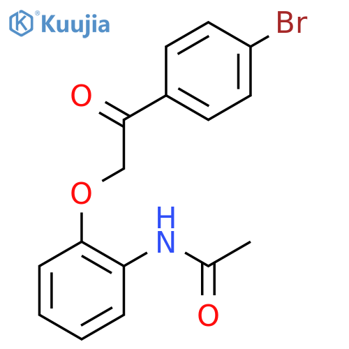 Acetamide, N-[2-[2-(4-bromophenyl)-2-oxoethoxy]phenyl]- structure