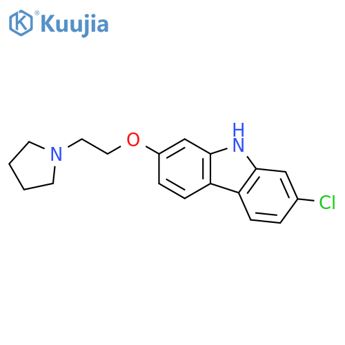 9H-Carbazole, 2-chloro-7-[2-(1-pyrrolidinyl)ethoxy]- structure