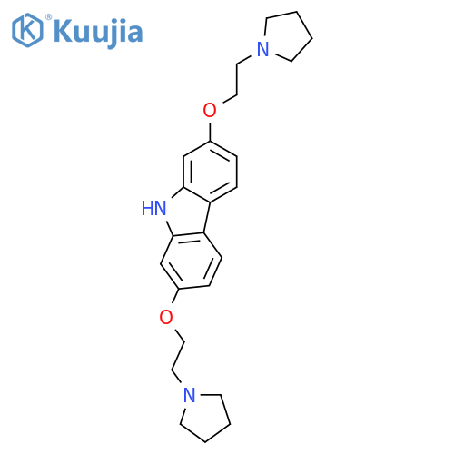 9H-Carbazole, 2,7-bis[2-(1-pyrrolidinyl)ethoxy]- structure
