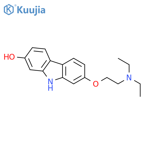 9H-Carbazol-2-ol, 7-[2-(diethylamino)ethoxy]- structure