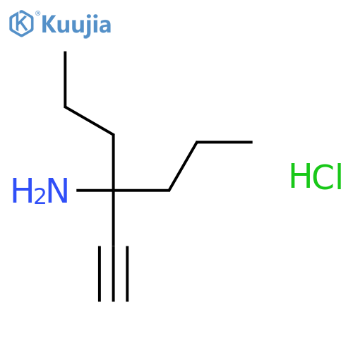 4-ethynylheptan-4-amine hydrochloride structure