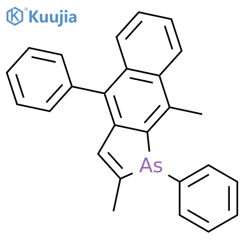 1H-Benz[f]arsindole, 2,9-dimethyl-1,4-diphenyl- structure