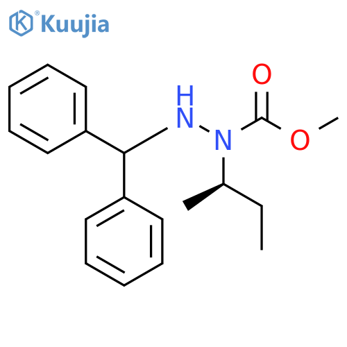 Hydrazinecarboxylic acid, 2-(diphenylmethyl)-1-(1-methylpropyl)-,methyl ester, (R)- structure