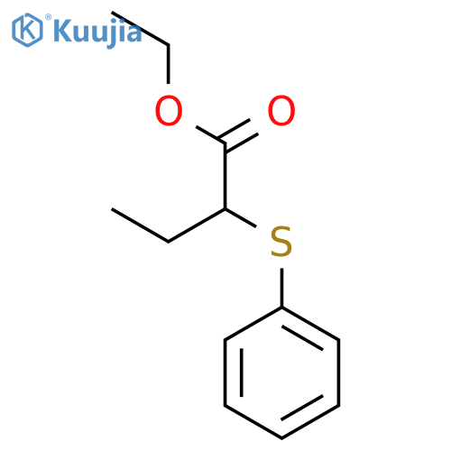 Butanoic acid, 2-(phenylthio)-, ethyl ester structure