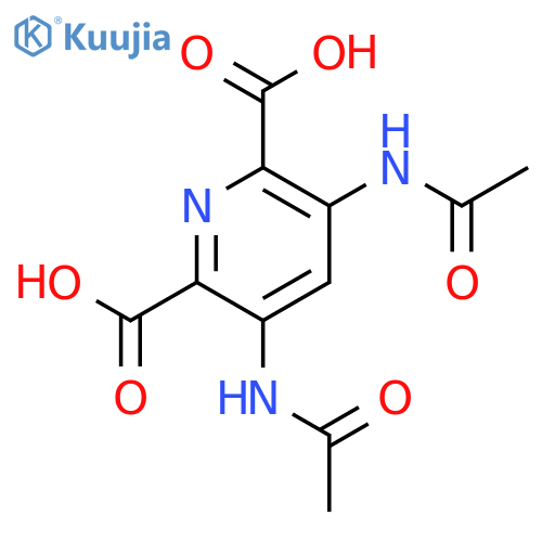 2,6-Pyridinedicarboxylic acid, 3,5-bis(acetylamino)- structure