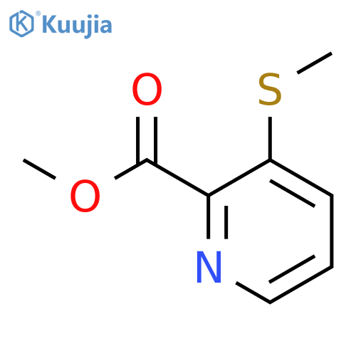 2-Pyridinecarboxylic acid, 3-(methylthio)-, methyl ester structure