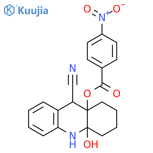 9-Acridinecarbonitrile,1,2,3,4,4a,9,9a,10-octahydro-4a-hydroxy-9a-[(4-nitrobenzoyl)oxy]- structure