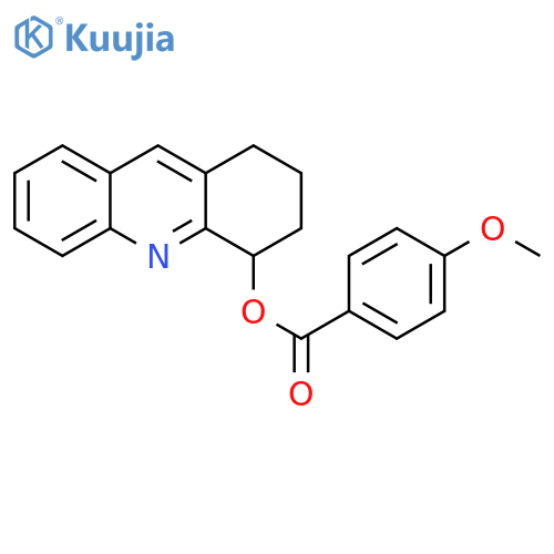Benzoic acid, 4-methoxy-, 1,2,3,4-tetrahydro-4-acridinyl ester structure