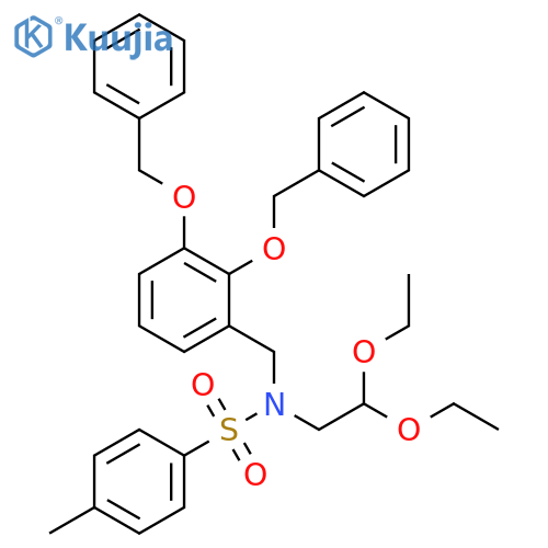Benzenesulfonamide,N-[[2,3-bis(phenylmethoxy)phenyl]methyl]-N-(2,2-diethoxyethyl)-4-methyl- structure