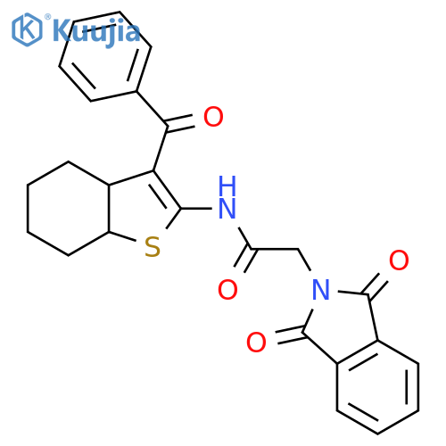 2H-Isoindole-2-acetamide,N-(3-benzoyl-3a,4,5,6,7,7a-hexahydrobenzo[b]thien-2-yl)-1,3-dihydro-1,3-dioxo- structure